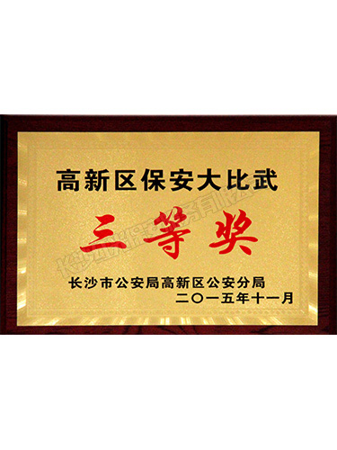 2015年高新区保安大比武三等奖